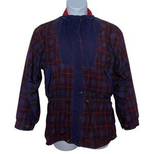 Vintage Tourney GoreTex Jacket Womens M Plaid Waterproof Windproof Breathable